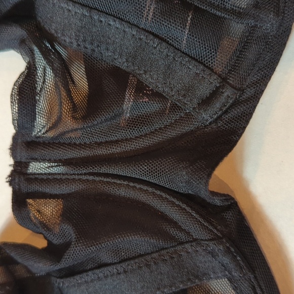 Victoria's Secret Very Sexy Unlined Balconet Sheer Black Bra Size 32DD - Picture 3 of 9